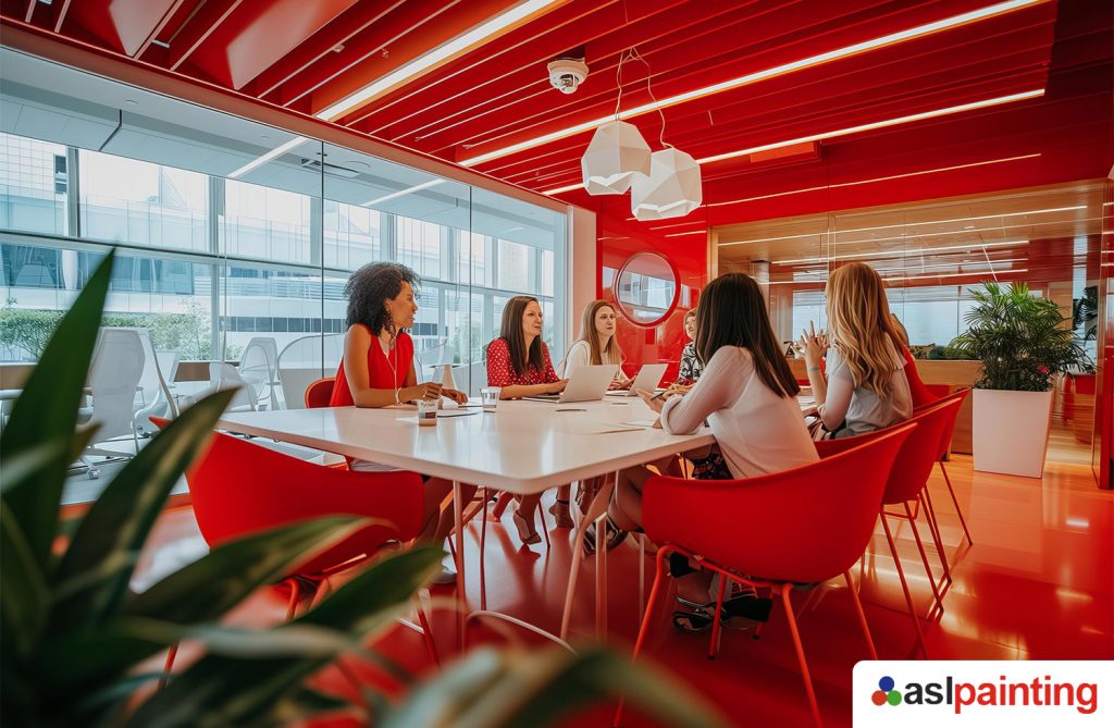 Importance of red color in office spaces